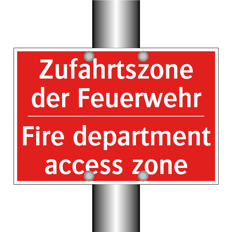 Zufahrtszone der Feuerwehr - Fire department access zone