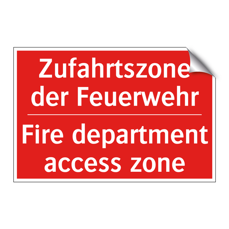 Zufahrtszone der Feuerwehr - Fire department access zone