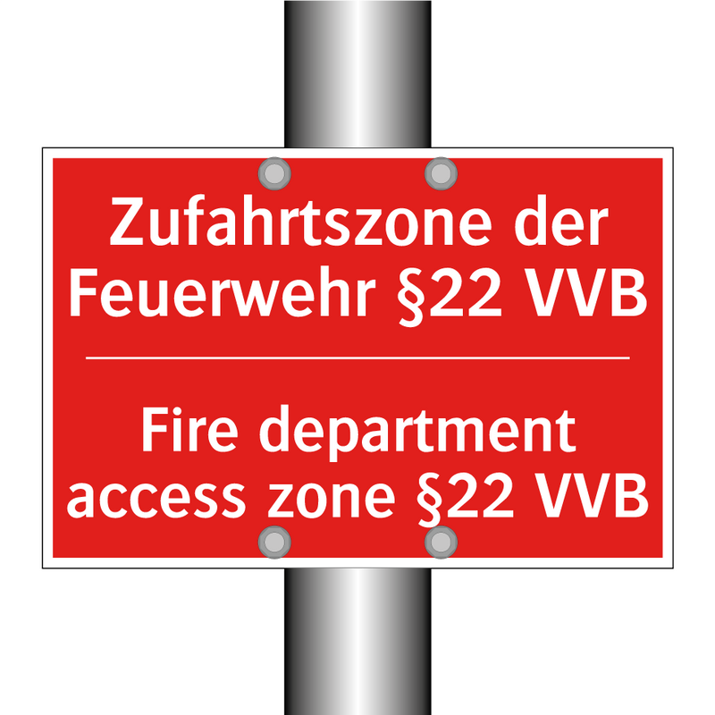 Zufahrtszone der Feuerwehr §22 /.../ - Fire department access zone §22 /.../