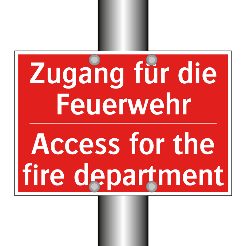 Zugang für die Feuerwehr - Access for the fire department