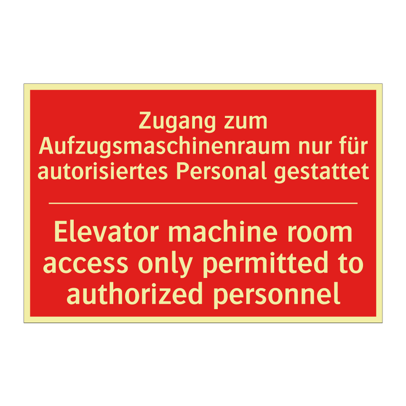 Zugang zum Aufzugsmaschinenraum /.../ - Elevator machine room access only /.../