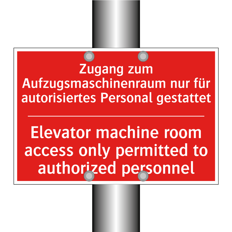 Zugang zum Aufzugsmaschinenraum /.../ - Elevator machine room access only /.../