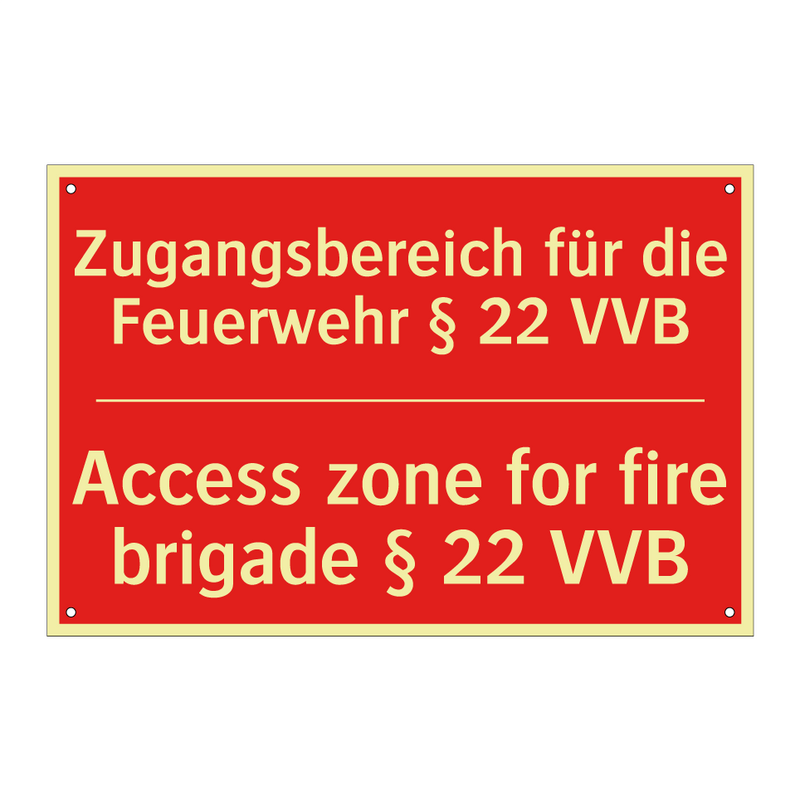 Zugangsbereich für die Feuerwehr /.../ - Access zone for fire brigade § /.../