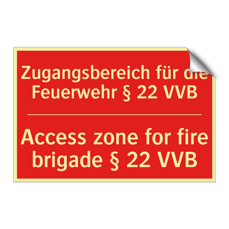 Zugangsbereich für die Feuerwehr /.../ - Access zone for fire brigade § /.../