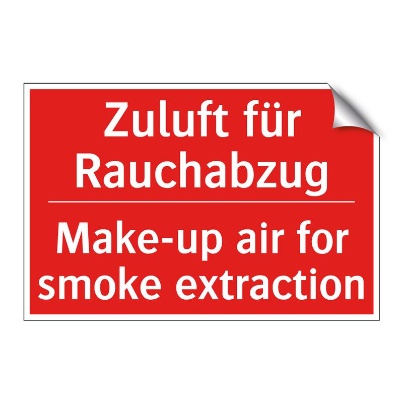 Zuluft für Rauchabzug - Make-up air for smoke extraction/.../