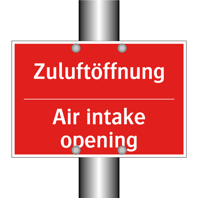 Zuluftöffnung - Air intake opening