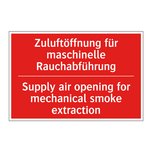 Zuluftöffnung für maschinelle /.../ - Supply air opening for mechanical /.../