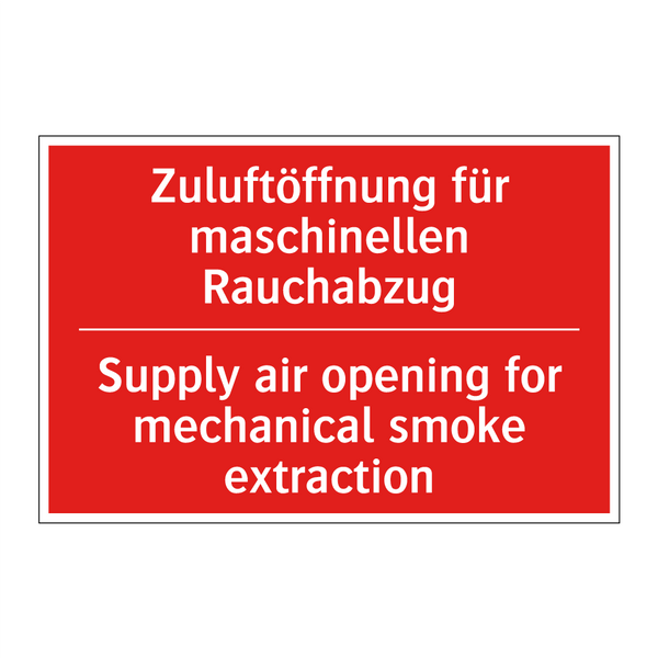 Zuluftöffnung für maschinellen /.../ - Supply air opening for mechanical /.../