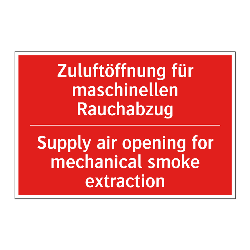 Zuluftöffnung für maschinellen /.../ - Supply air opening for mechanical /.../