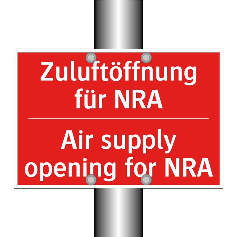 Zuluftöffnung für NRA - Air supply opening for NRA