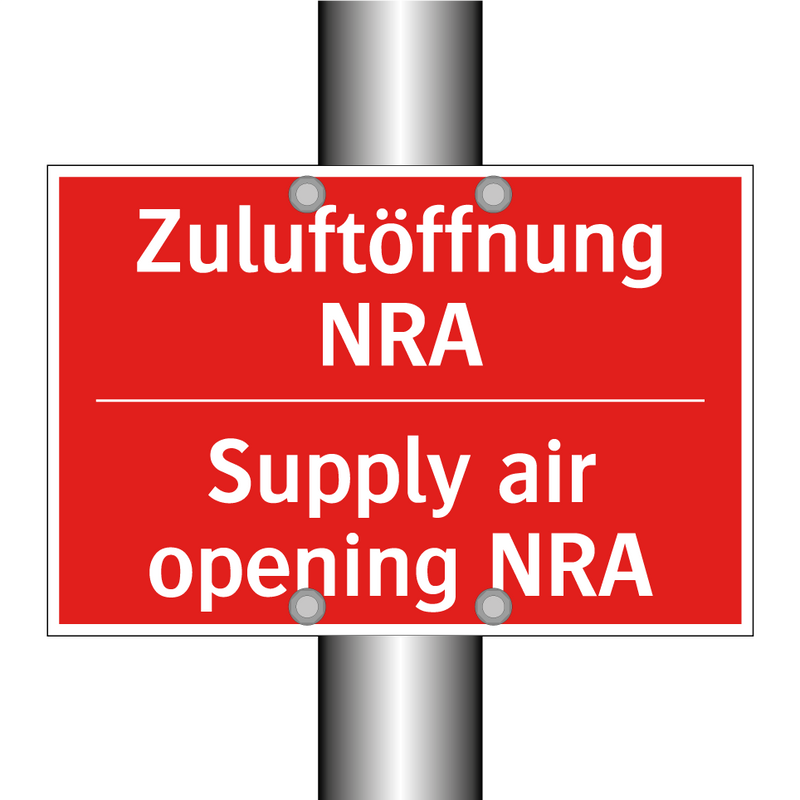 Zuluftöffnung NRA - Supply air opening NRA