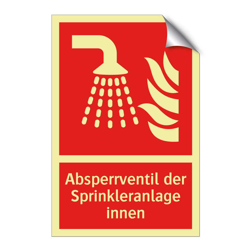 Absperrventil der Sprinkleranlage innen