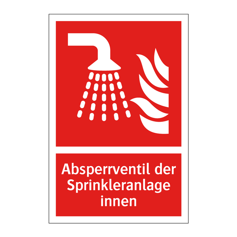 Absperrventil der Sprinkleranlage innen