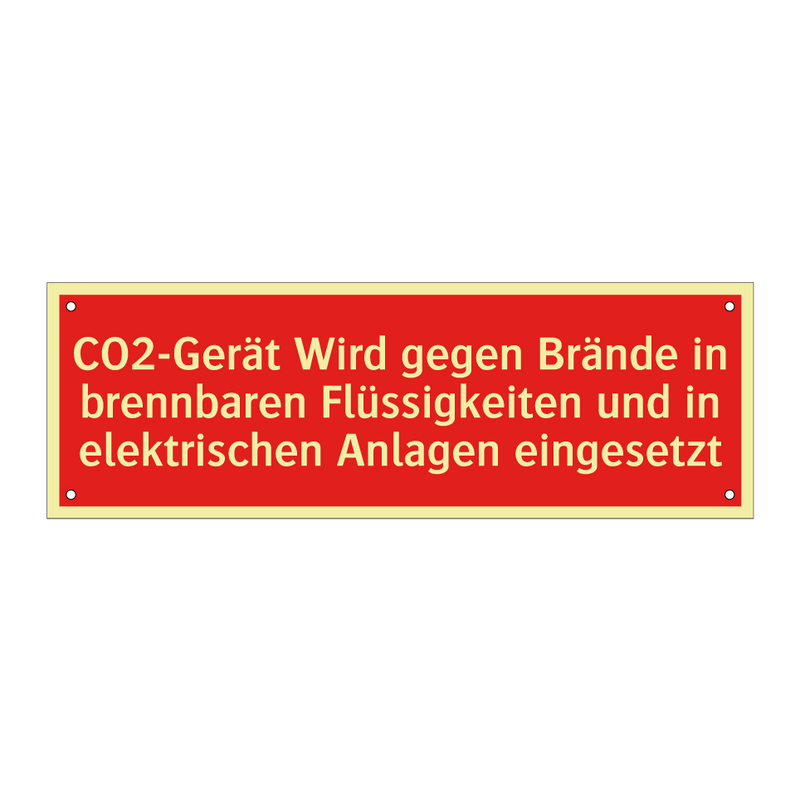 CO2-Gerät Wird gegen Brände in brennbaren Flüssigkeiten und in elektrischen Anlagen eingesetzt