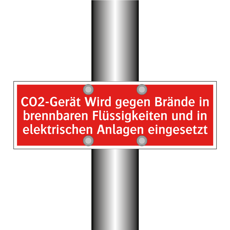 CO2-Gerät Wird gegen Brände in brennbaren Flüssigkeiten und in elektrischen Anlagen eingesetzt