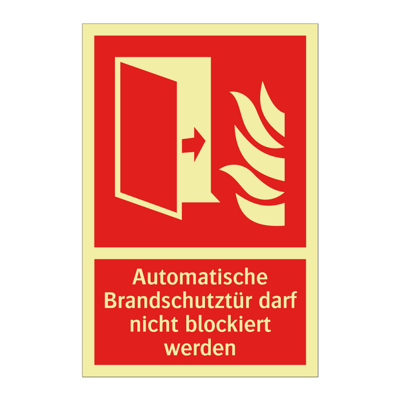 Automatische Brandschutztür darf nicht blockiert werden