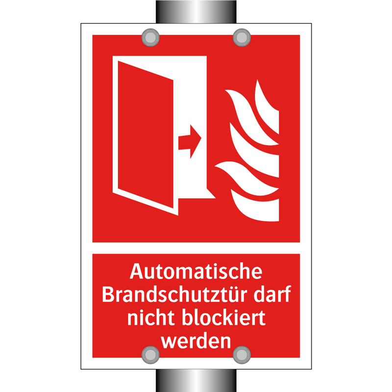 Automatische Brandschutztür darf nicht blockiert werden