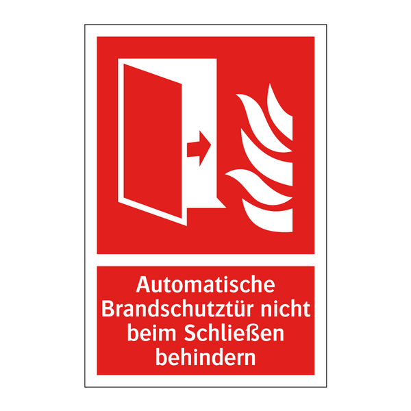 Automatische Brandschutztür nicht beim Schließen behindern