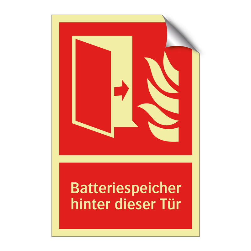 Batteriespeicher hinter dieser Tür