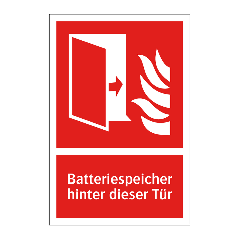 Batteriespeicher hinter dieser Tür