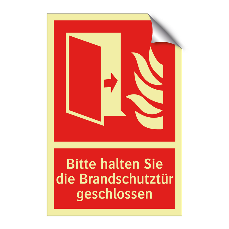 Bitte halten Sie die Brandschutztür geschlossen