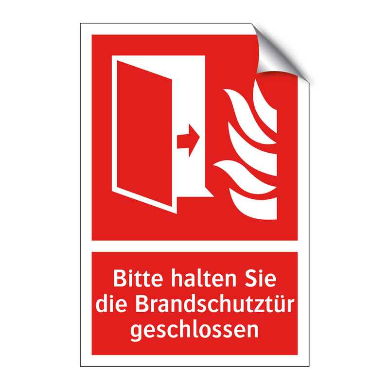 Bitte halten Sie die Brandschutztür geschlossen