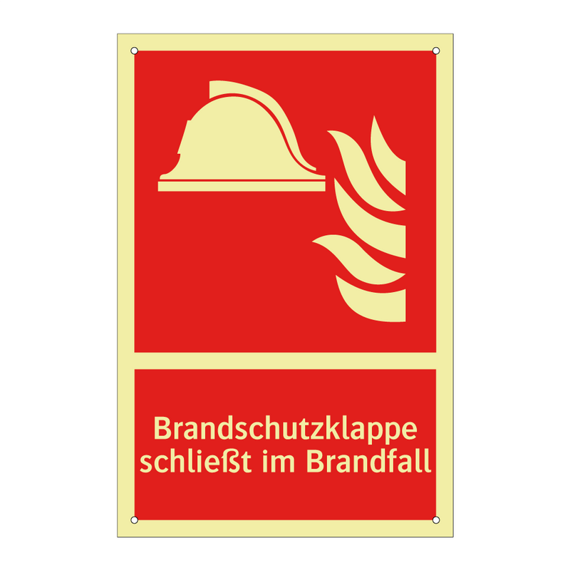 Brandschutzklappe schließt im Brandfall