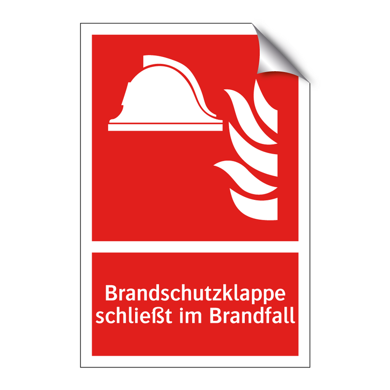 Brandschutzklappe schließt im Brandfall