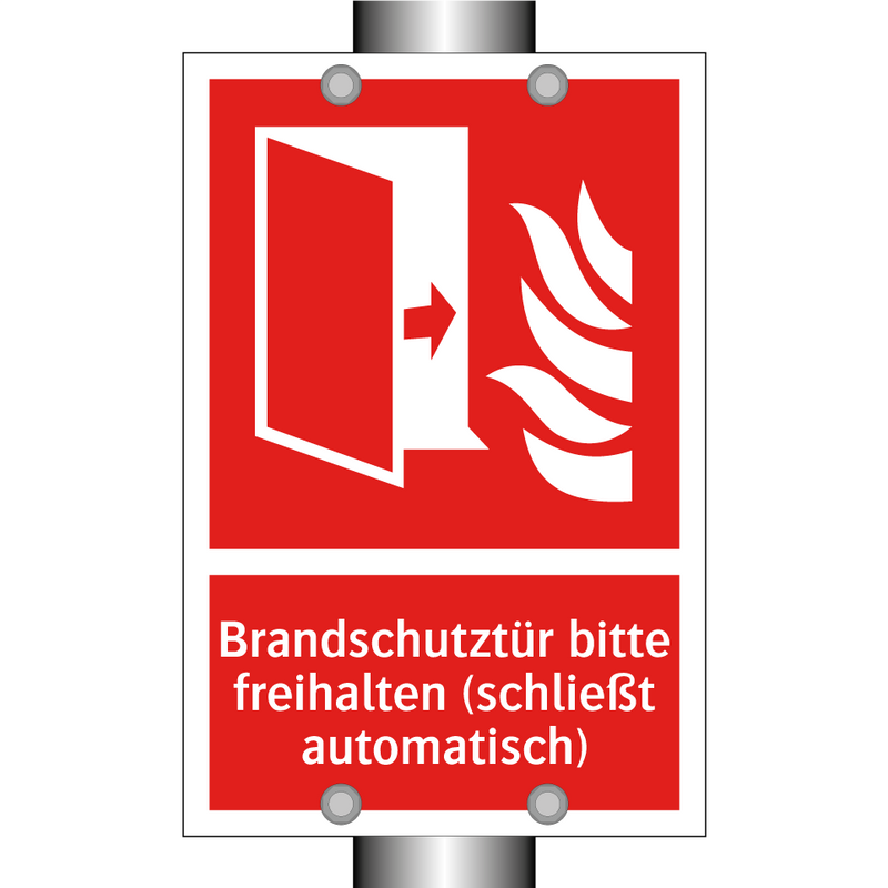 Brandschutztür bitte freihalten (schließt automatisch)