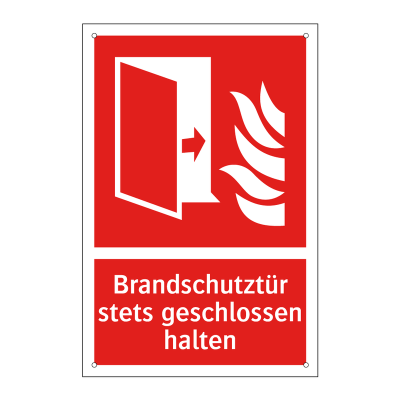 Brandschutztür stets geschlossen halten