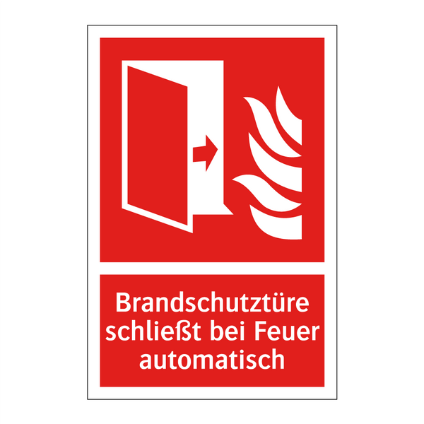 Brandschutztüre schließt bei Feuer automatisch