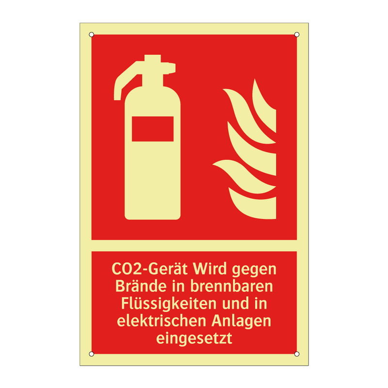 CO2-Gerät Wird gegen Brände in brennbaren Flüssigkeiten und in elektrischen Anlagen eingesetzt