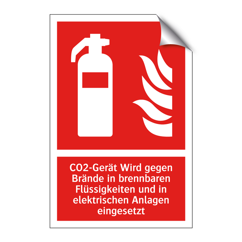 CO2-Gerät Wird gegen Brände in brennbaren Flüssigkeiten und in elektrischen Anlagen eingesetzt