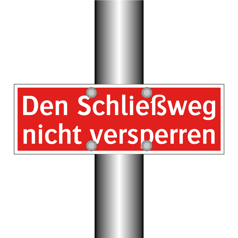 Den Schließweg nicht versperren