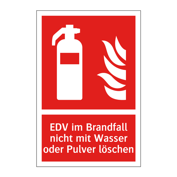 EDV im Brandfall nicht mit Wasser oder Pulver löschen