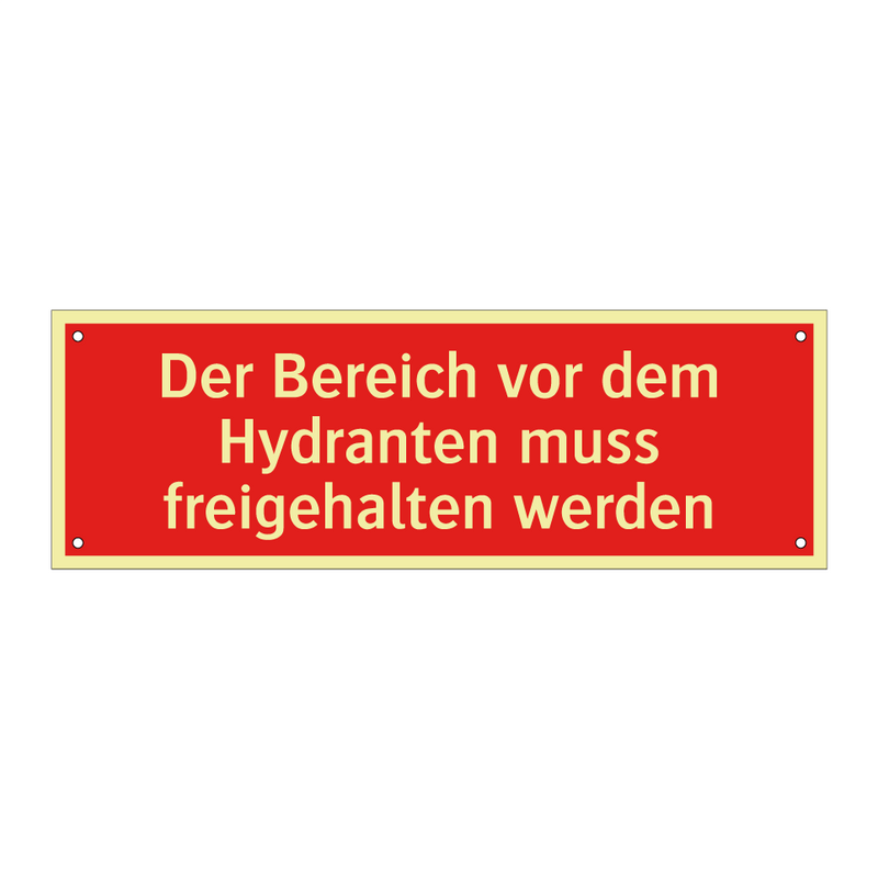 Der Bereich vor dem Hydranten muss freigehalten werden