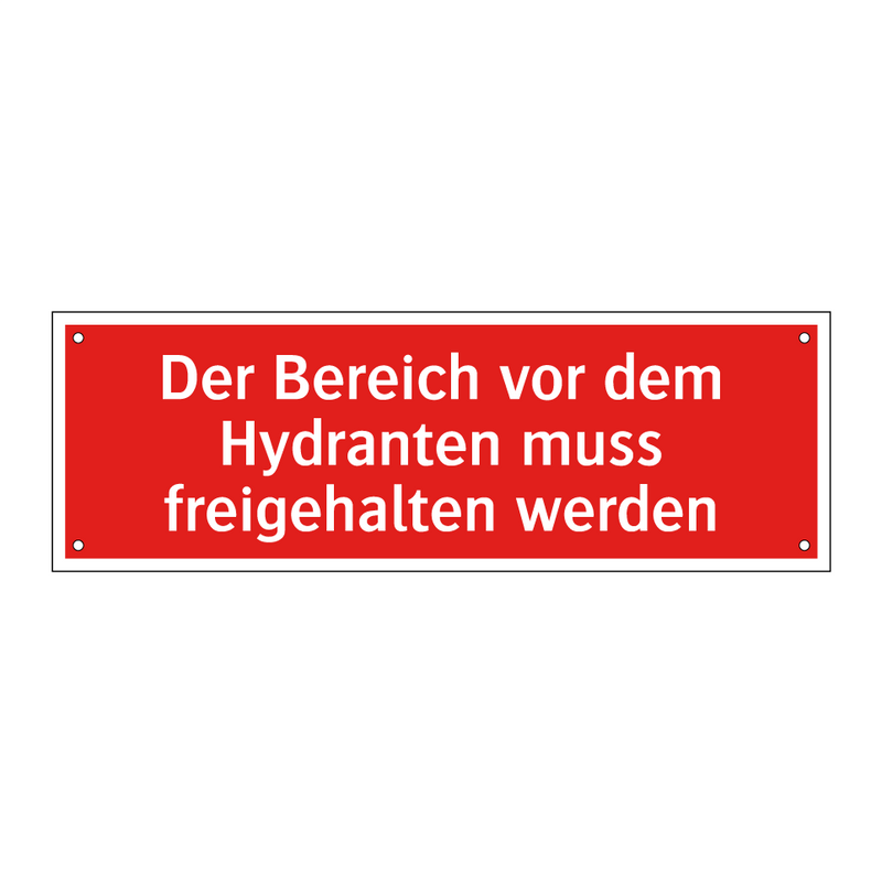 Der Bereich vor dem Hydranten muss freigehalten werden