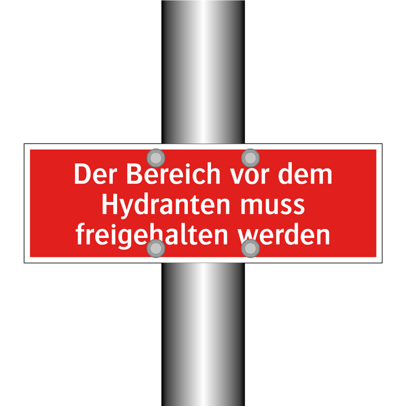 Der Bereich vor dem Hydranten muss freigehalten werden