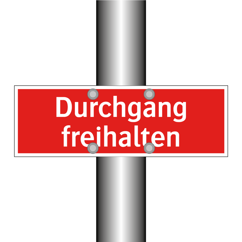 Durchgang freihalten