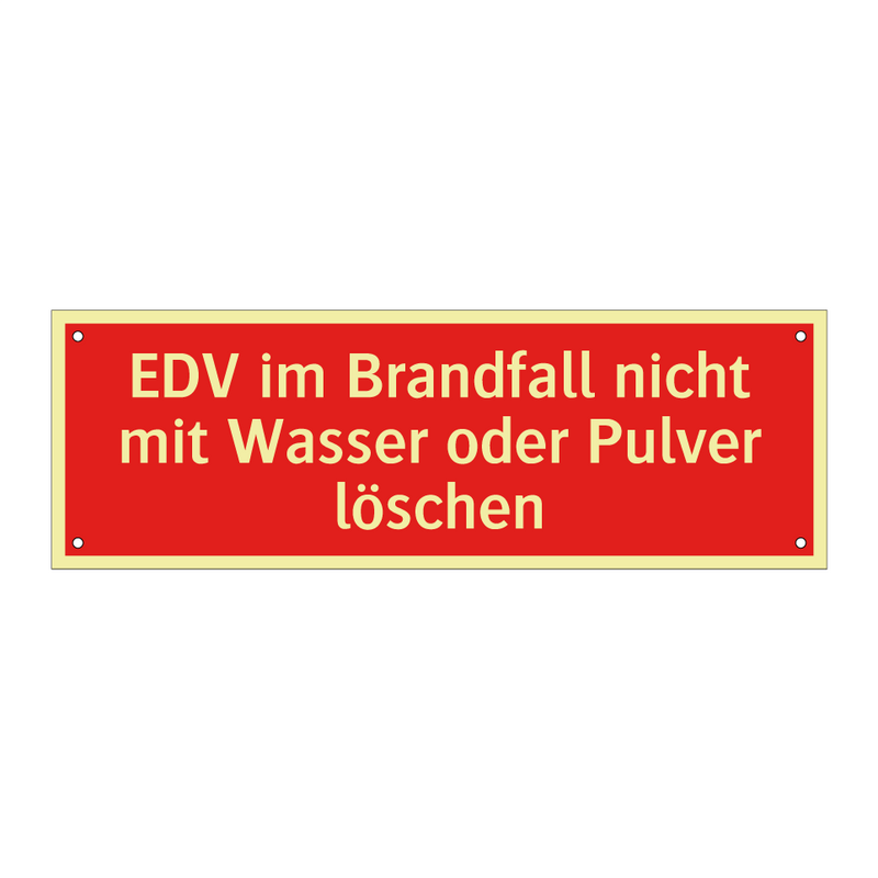 EDV im Brandfall nicht mit Wasser oder Pulver löschen