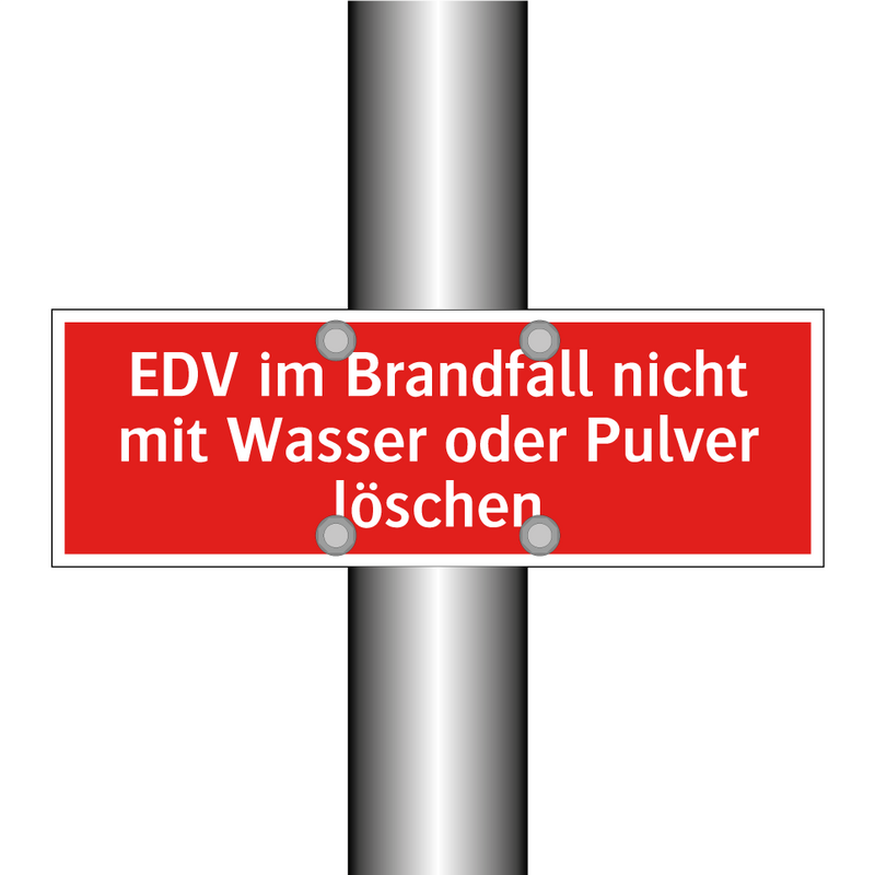 EDV im Brandfall nicht mit Wasser oder Pulver löschen