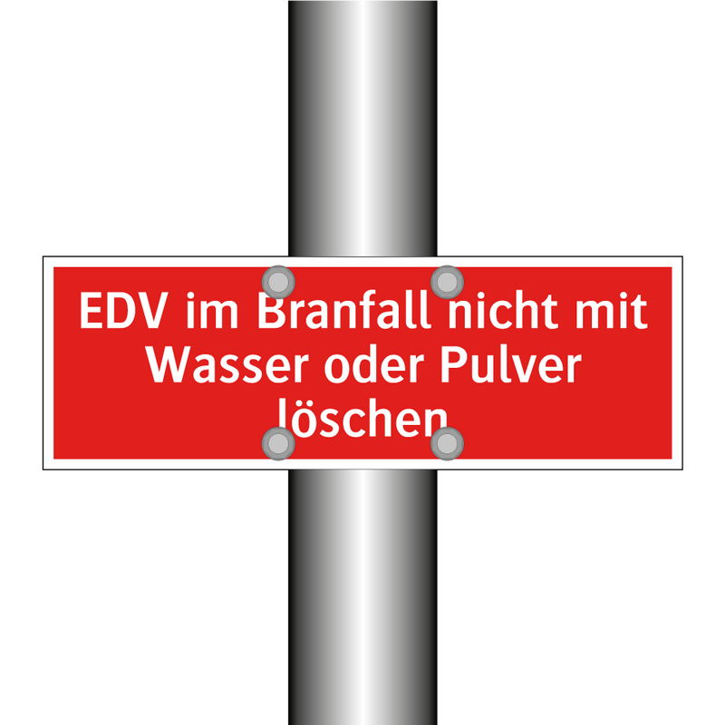 EDV im Branfall nicht mit Wasser oder Pulver löschen