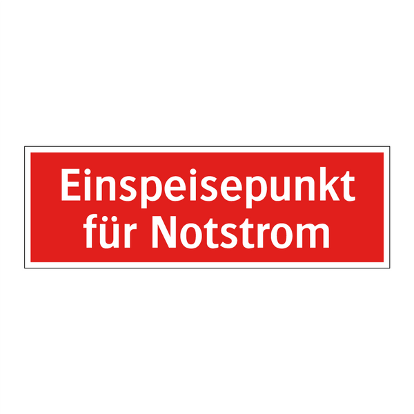 Einspeisepunkt für Notstrom