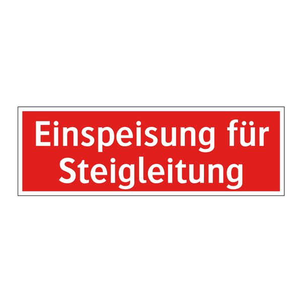 Einspeisung für Steigleitung