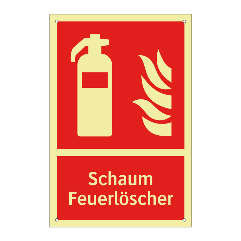 Schaum Feuerlöscher