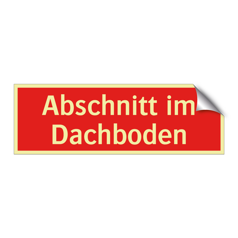 Abschnitt im Dachboden