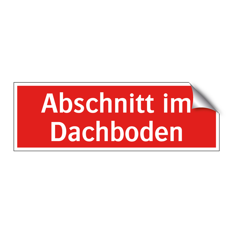 Abschnitt im Dachboden