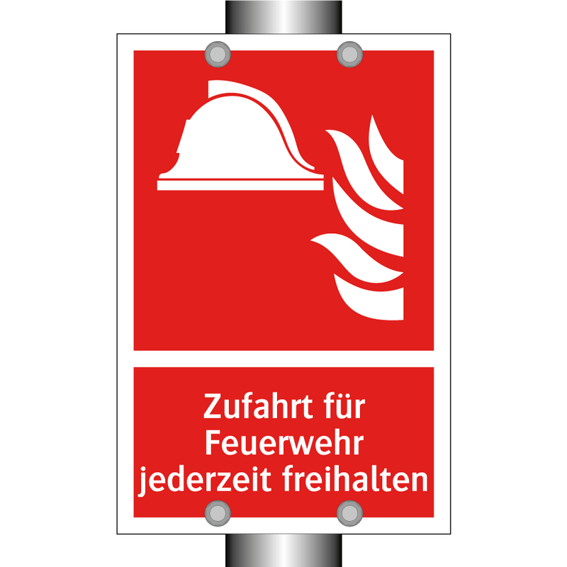 Zufahrt für Feuerwehr jederzeit freihalten