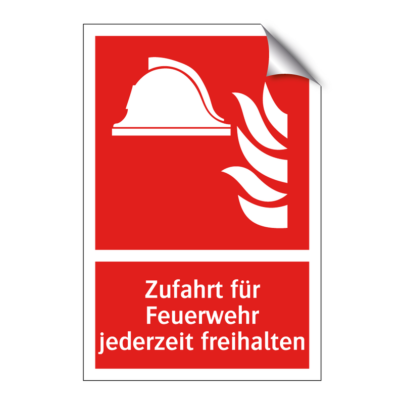 Zufahrt für Feuerwehr jederzeit freihalten