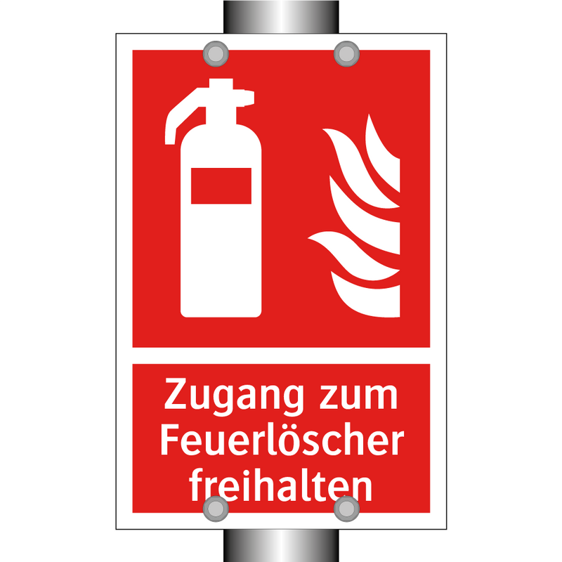 Zugang zum Feuerlöscher freihalten